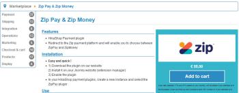 HikaShop Zip Pay Zip Money